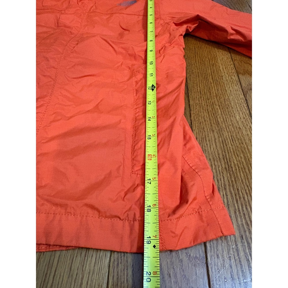 The North Face Kids HyVent Orange Hooded Rain Jacket Waterproof Shell Coat Small - Picture 5 of 9